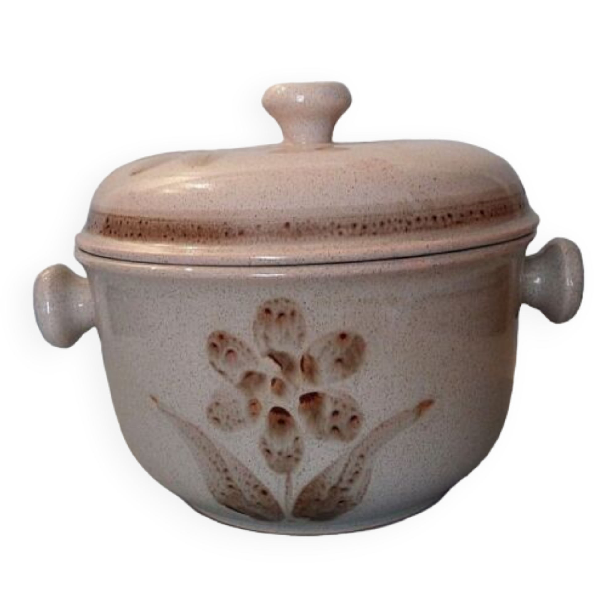 Soupière décor Morzine Art workshop of Lorraine Sarreguemines France