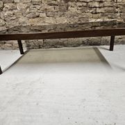 Teak coffee table with smoked glass 1970"
