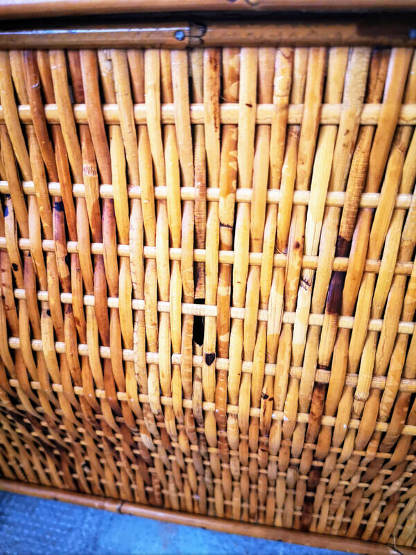 Rattan bench chest