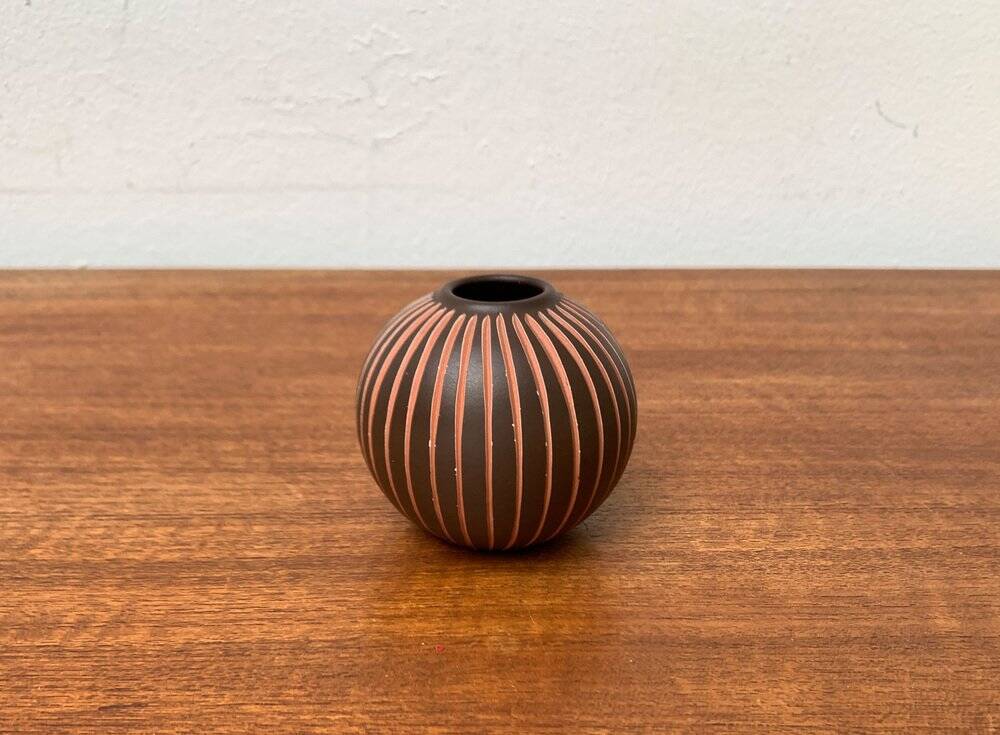 Wormser Terra-Sigillata pottery vase from Germany, mid-century, 1960s.