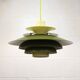 Green Danish Pendant Lamp | Kurt Wiborg Verona, 1970s Mid-Century