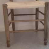 Chaise campagnarde assise en corde