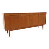 Enfilade scandinave en teck, Möbelfabriken Linden, Horda, Suède, 1960