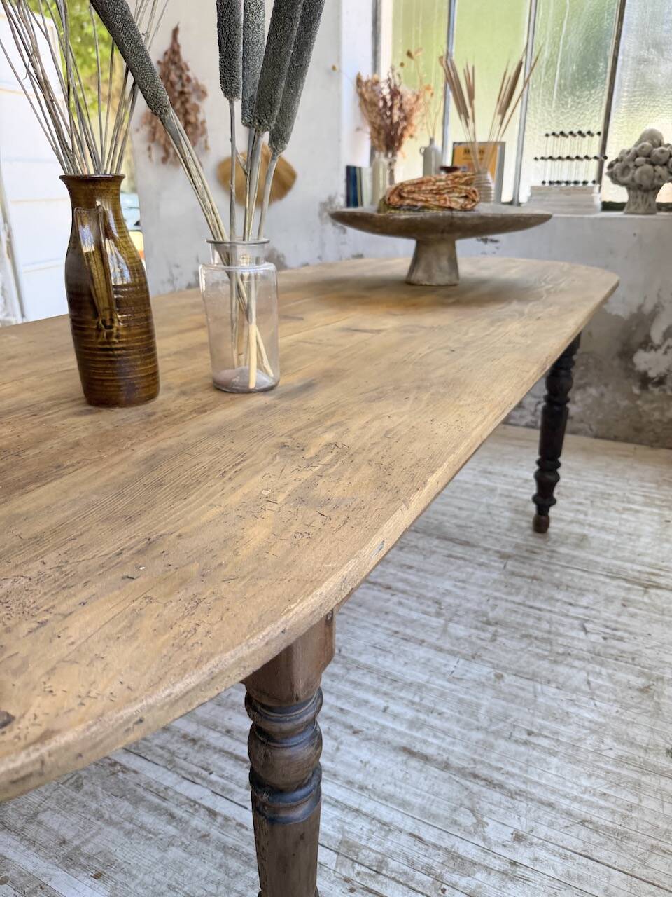 Oval farmhouse table 250cm pine