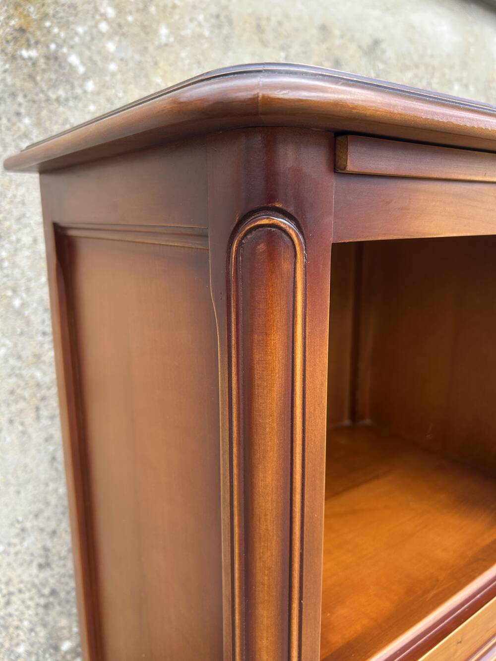 Bedside table, chest of drawers, occasional furniture, wood, vintage, 1960s.