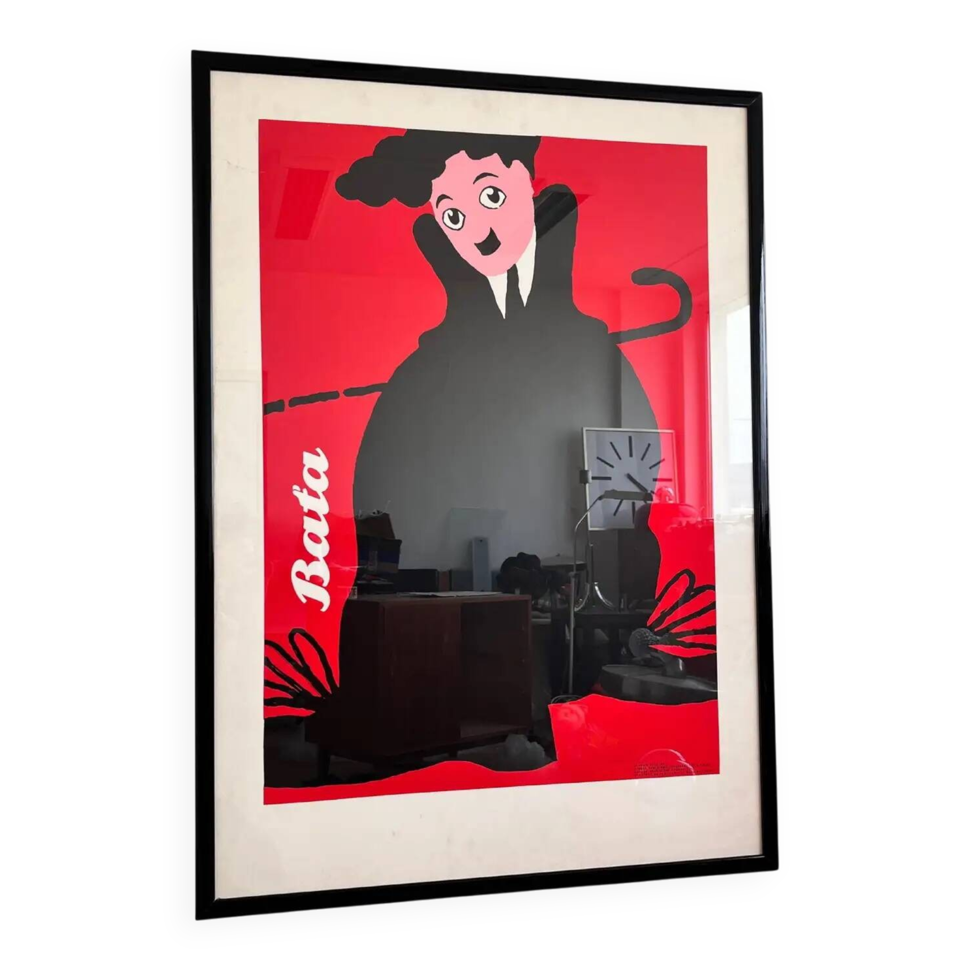 Big original Charlie Chaplin poster by Claudio Oliveira - Baťa, 1992