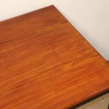 Vintage Danish teak and black lacquered metal table, 1950s