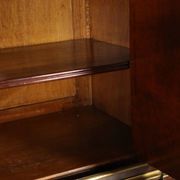 Empire library in mahogany veneer, sessile oak, France, early 19th century.