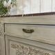 Art Deco sideboard in walnut, oak and marble top.