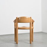 Set of 6 solid pine chairs by Rainer Daumiller, Denmark, circa 1970.