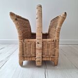 Rattan magazine holder