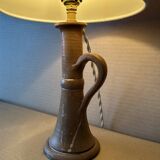 Petite lampe à poser, lampe de chevet vintage En grès émaillé, bon état, au