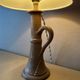 Petite lampe à poser, lampe de chevet vintage En grès émaillé, bon état, au