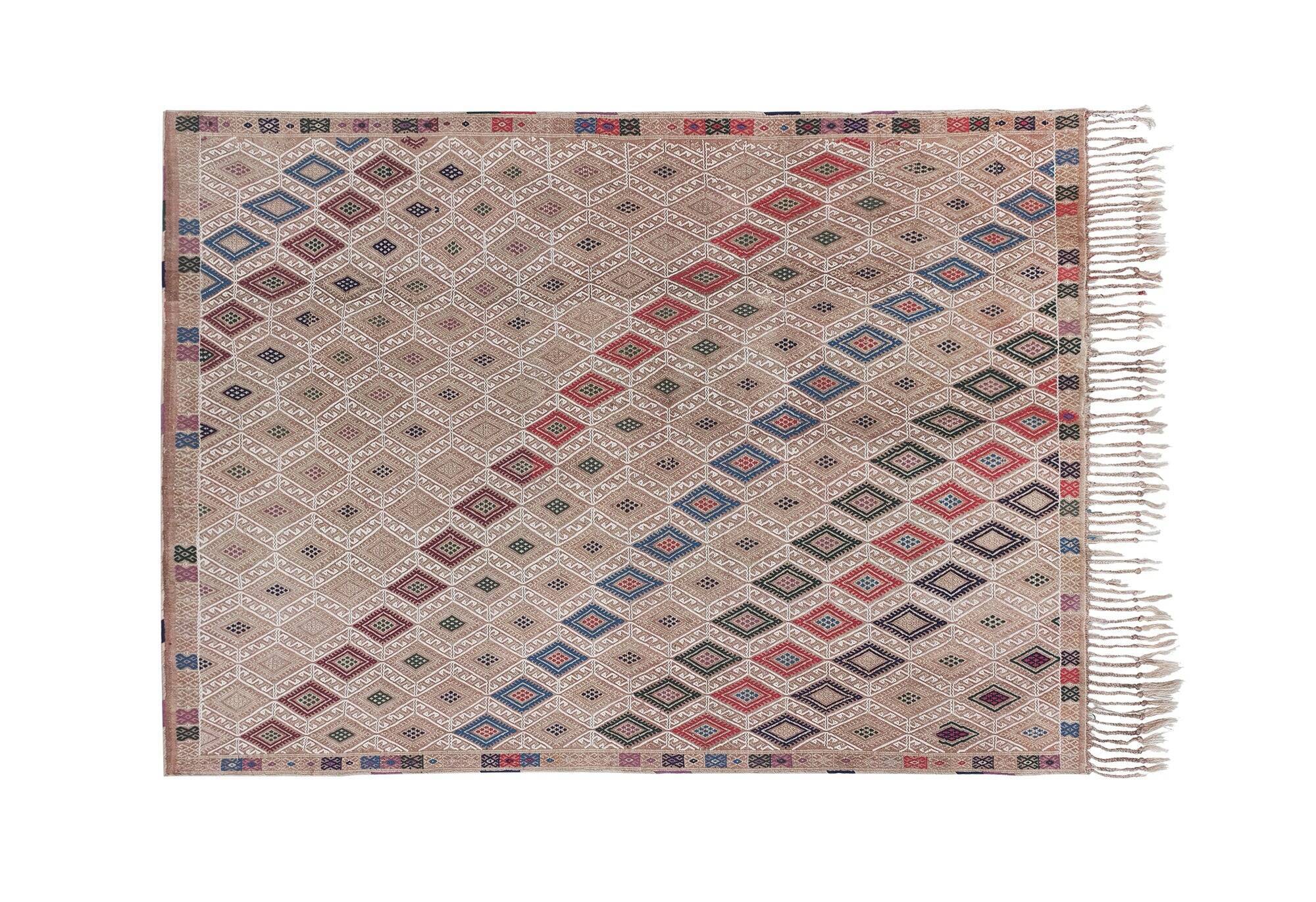 Vintage Turkish kilim, handwoven, 152x212 cm.