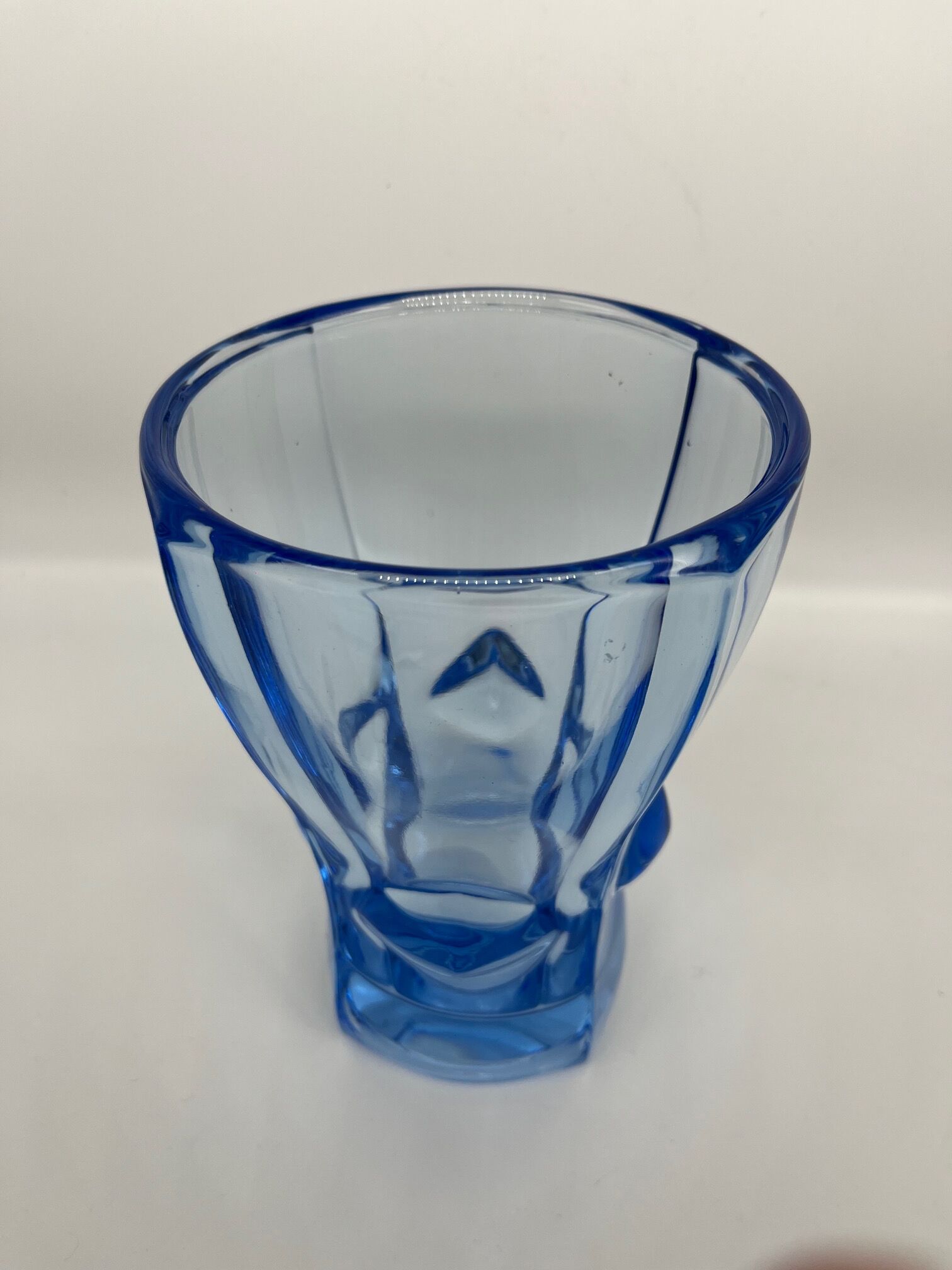 Blue glass vase 1950