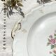 Vintage Limoges Berry porcelain cake dish with bird of paradise motif -
