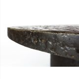 Table basse ronde brutaliste années 70