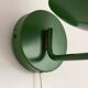 Mid-century green metal and opal glass wall sconce by N Leuchten, 1960s, Germany