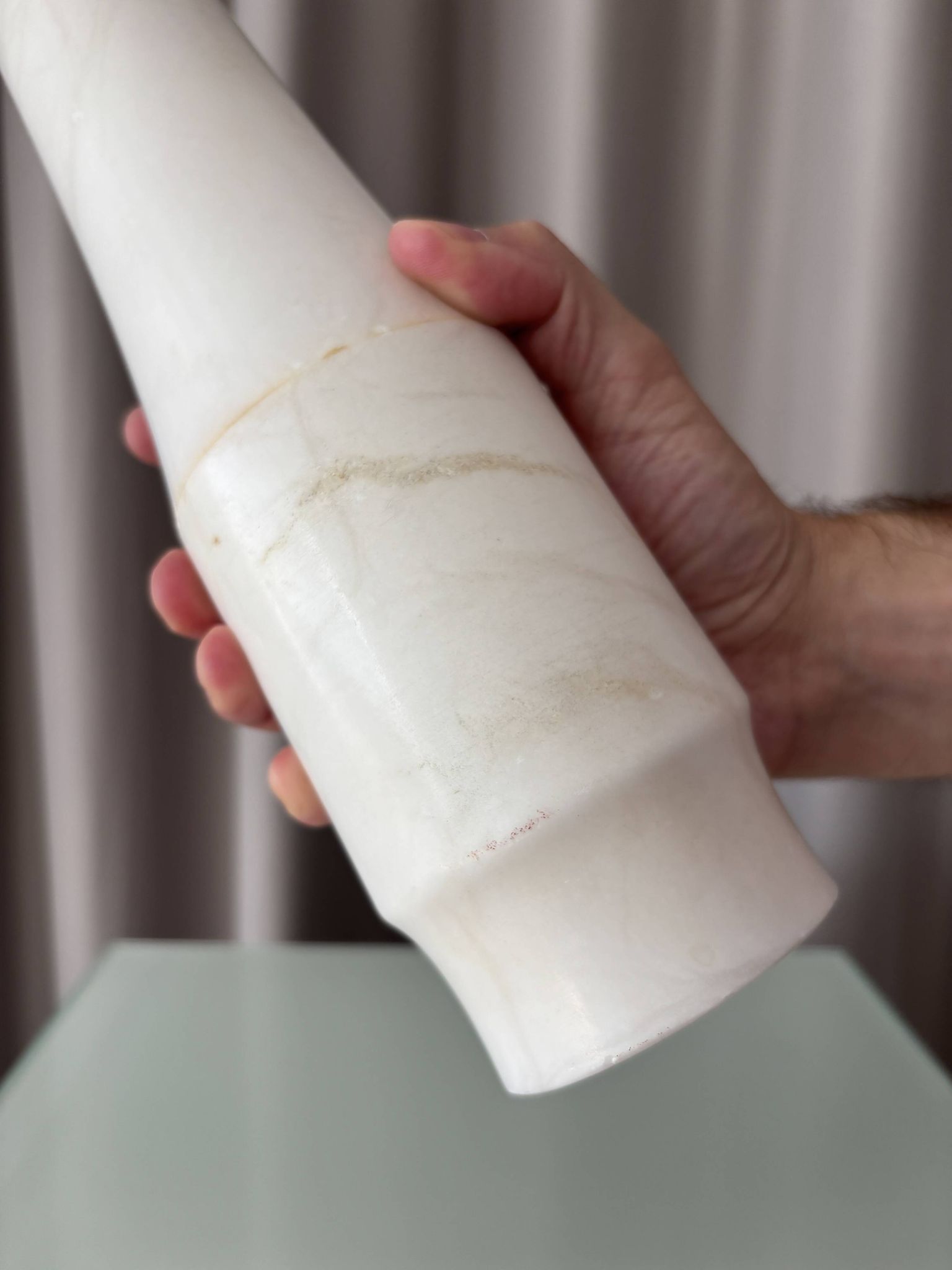 Vintage Spanish Alabaster Sculptural Vase – San Leo – Minimalist – 1970s