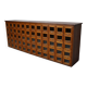 Vintage Dutch Oak Haberdashery Shop Cabinet / Vitrine, 1950s