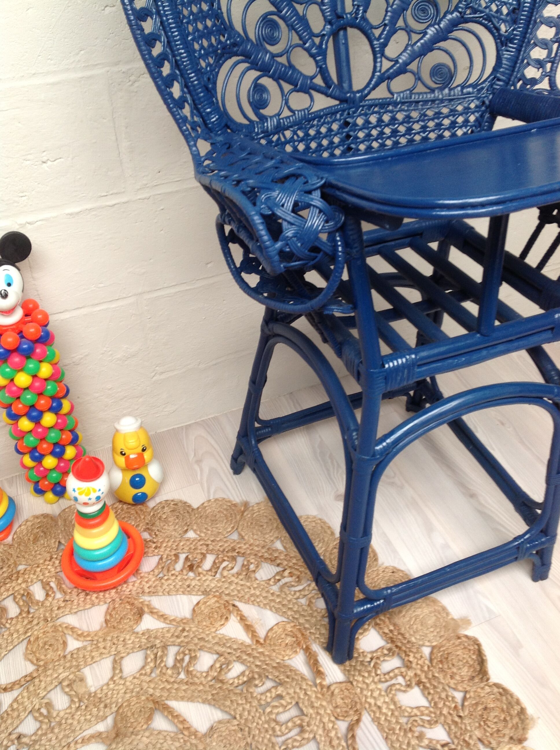 High chair rattan Emmanuelle