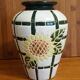 Vintage ceramic vase sunflower pattern