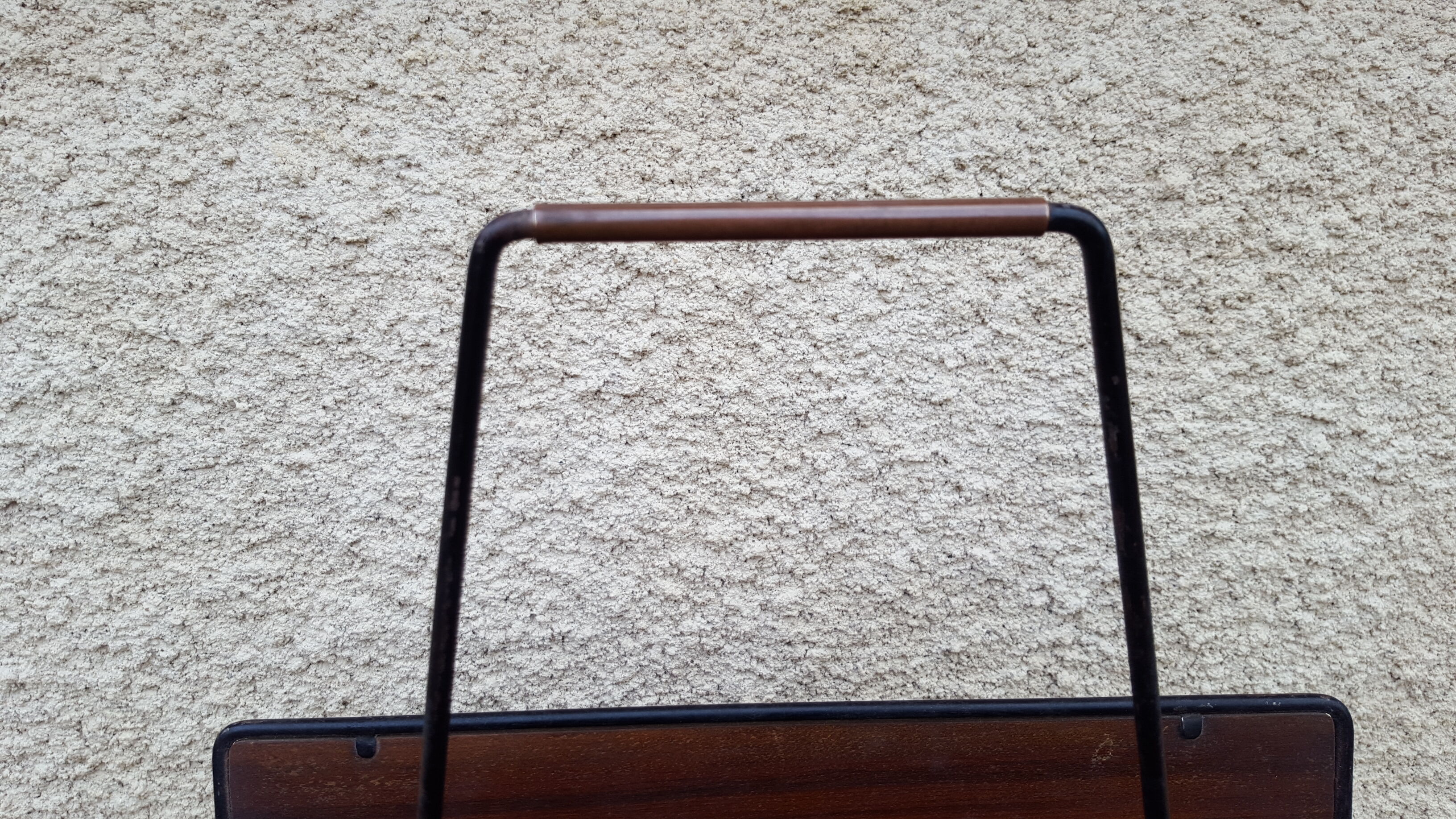 1960s wood/metal magazine holder