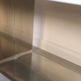 70s marble and aluminum coffee table