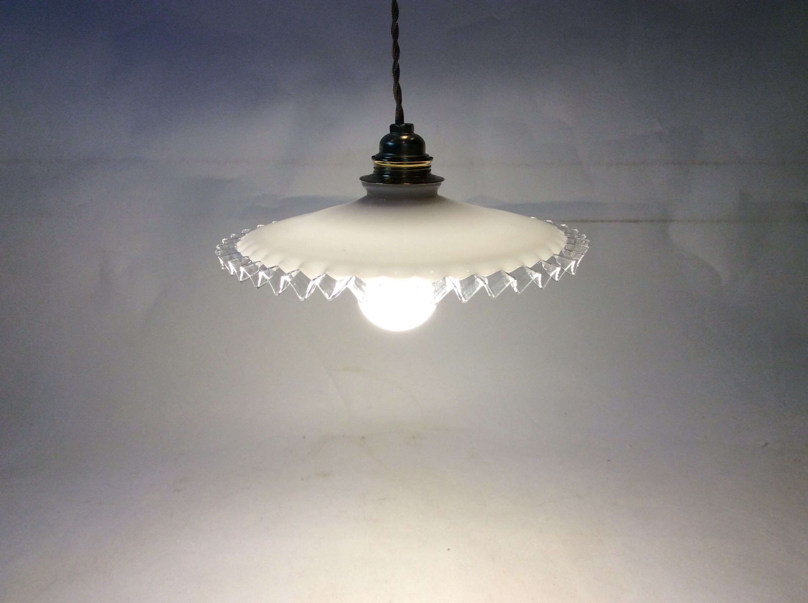 Vintage opaline pendant light