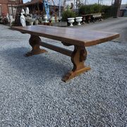 Table monastère en chêne massif,  243cm de L
