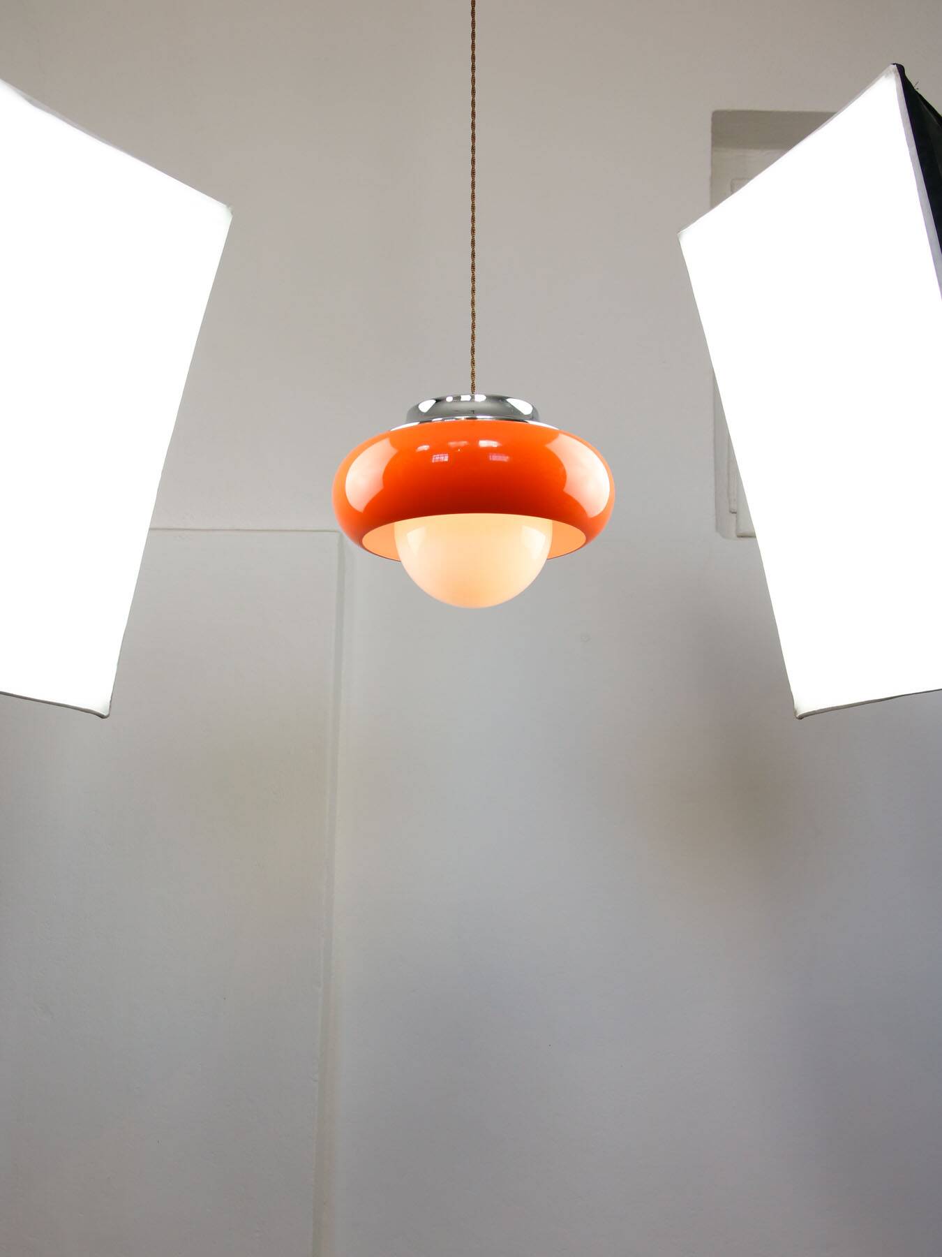 Space Age Model Best Pendant from Guzzini in Orange, 1970s