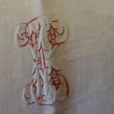 Pack of 6 monogrammed linen towels