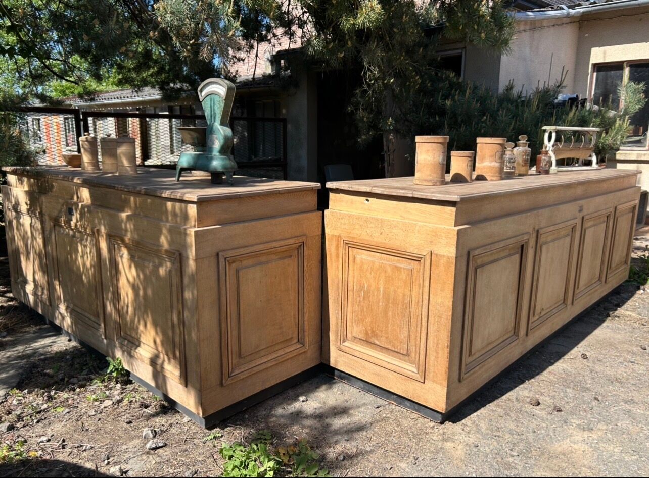 Exceptional antique counter 220 cm
