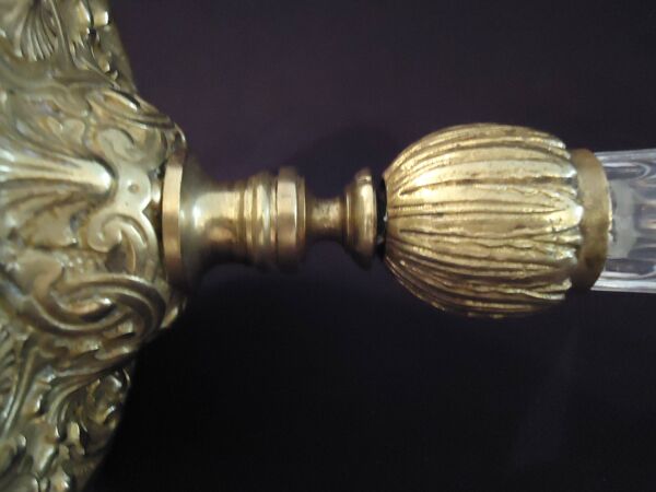 Vase cornet ou tulipe, Centre de table, cristal de Baccarat 19ème siècle