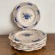Dessert plates in Rouen faience with hand decoration.