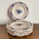 Dessert plates in Rouen faience with hand decoration.