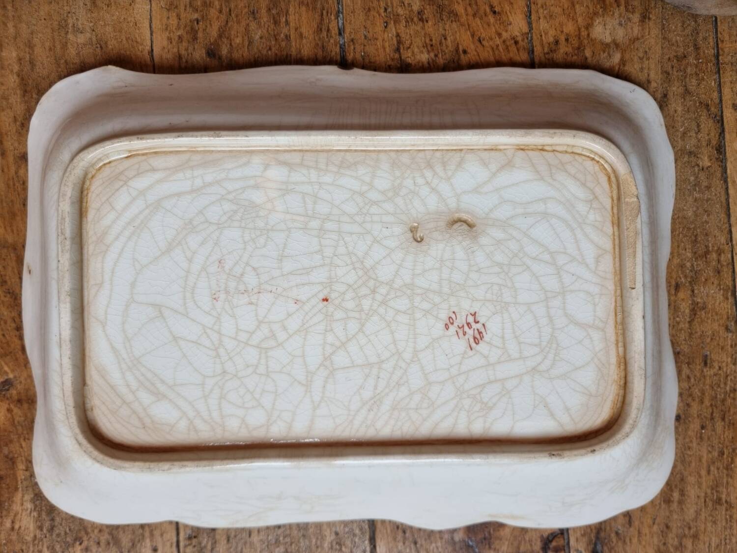 Late 19th century floral porcelain tray