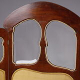 1900 three-leaf mahogany screen by Felix Bernard