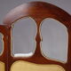 1900 three-leaf mahogany screen by Felix Bernard