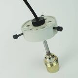 Large glashuette limburg pendant light white flower shaped opaline glass shade