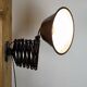 Industrial Black Enamel Scissor Wall Lamp, 1930s