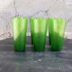 Series of six vintage bubbled glasses