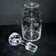 Antique Saint-Louis floral engraved crystal bottle carafe H17cm