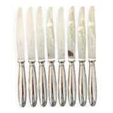 Christofle crossed ribbons 8 knives entremet dessert cheese very good condition