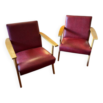Pair of vintage Stella armchairs from the 50s/60s