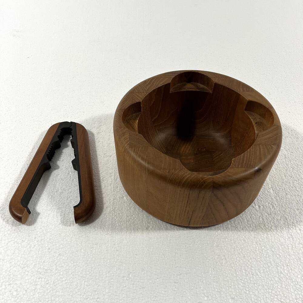 Teak nutcracker & bowl by Flemming Digsmed for Nissen Denmark 1960’s
