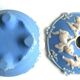 jewelry box or blue porcelain candy box with 4 angels
