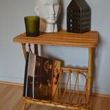 Rattan side table