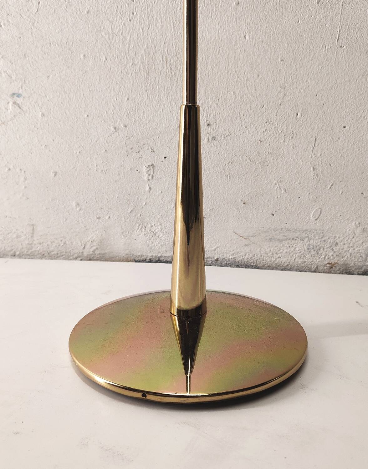 Floor lamp reading light fase 80s gold
