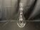 Crystal wine carafe with pewter decor and 20th century tasting stopper